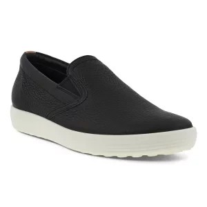 Zdjęcie produktu ECCO Soft 7 W - Damskie wsuwane buty ze skóry - Czarny - Size: (UK 3.5-4)