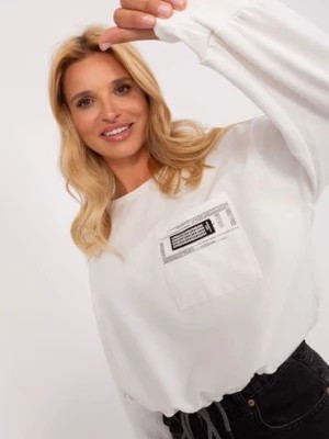 Zdjęcie produktu Ecru damska bluzka na co dzień z bawełny RELEVANCE