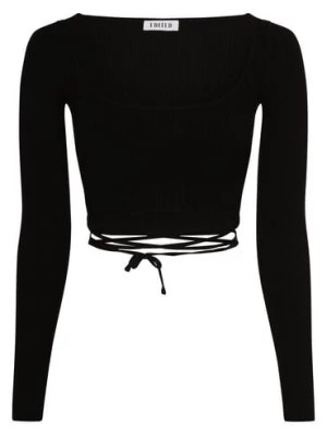 Zdjęcie produktu EDITED Damska koszulka z długim rękawem Kobiety wiskoza czarny jednolity,