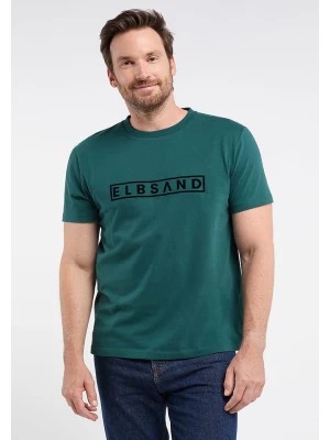 Zdjęcie produktu ELBSAND Koszulka "Finn" w kolorze ciemnozielonym rozmiar: XXL