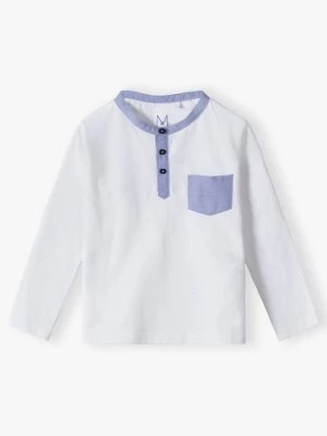 Zdjęcie produktu Elegancka biała bluzka chłopięca bawełniana Max & Mia by 5.10.15.