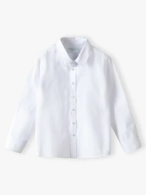 Zdjęcie produktu Elegancka biała koszula dla chłopca z długim rękawem regular Max & Mia by 5.10.15.