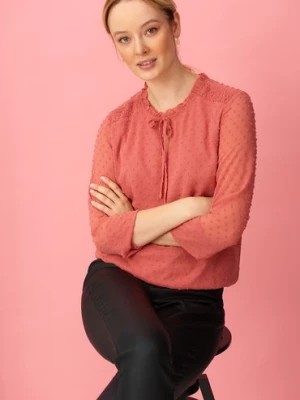 Zdjęcie produktu Elegancka bluzka damska z wiązaniem pod szyją Greenpoint