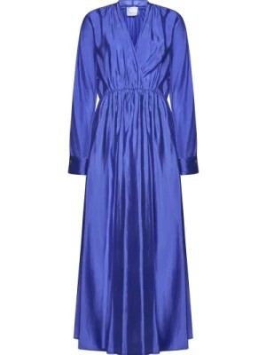 Zdjęcie produktu Elegancka Długa Sukienka Wiazana Niebieska Forte Forte