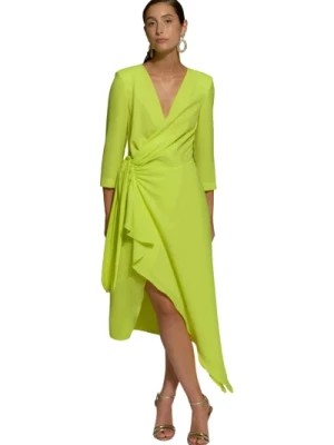 Zdjęcie produktu Elegancka limonkowa sukienka midi Moskada