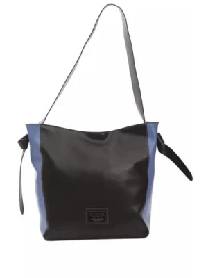 Zdjęcie produktu Elegancka skórzana torba na ramię z podszewką z nadrukiem logo Pompei Donatella