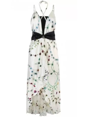 Zdjęcie produktu Elegancka Sukienka Midi z Wiązaniem Gorsetowym John Richmond