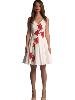 Zdjęcie produktu Elegancka Sukienka z Kwiatowym Brokatem - Rozmiar 42 Moskada