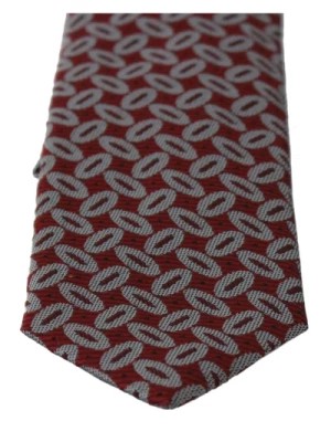 Zdjęcie produktu Elegancki czerwony jedwabny krawat Dolce & Gabbana