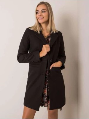 Zdjęcie produktu Elegancki płaszcz damski - czarny