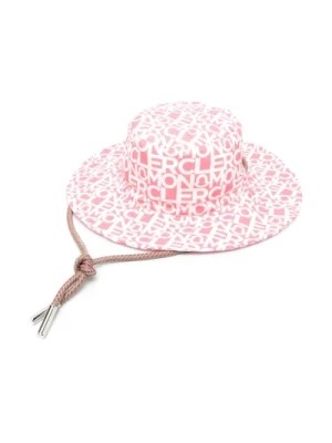 Zdjęcie produktu Elegancki różowy kapelusz łodziowy z nylonu Moncler
