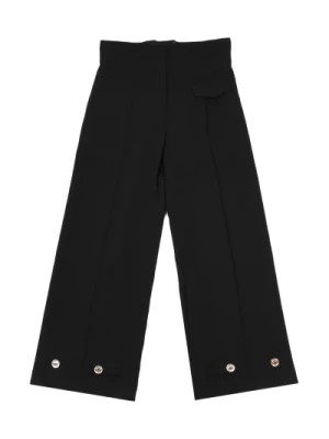 Zdjęcie produktu Eleganckie czarne bawełniane spodnie Elisabetta Franchi