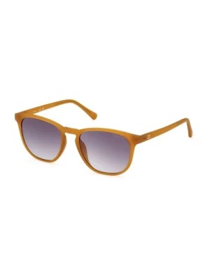 Zdjęcie produktu Eleganckie okrągłe okulary przeciwsłoneczne z gradientowymi szkłami dymnymi Guess