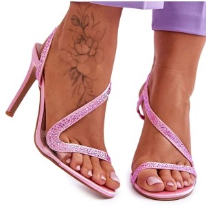 Zdjęcie produktu Eleganckie Wsuwane Sandałki Na Obcasie Różowe Colima Inna marka
