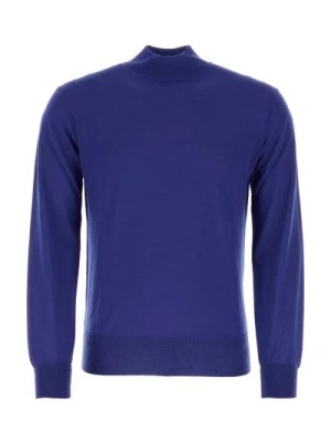 Zdjęcie produktu Elektryczny niebieski sweter z wełny - Stylowy i wygodny PT Torino