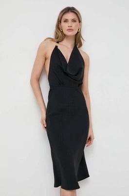 Zdjęcie produktu Elisabetta Franchi sukienka kolor czarny maxi rozkloszowana AB57241E2