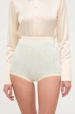 Zdjęcie produktu Elisabetta Franchi szorty damskie kolor beżowy wzorzyste high waist KS57Z41E2