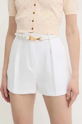 Zdjęcie produktu Elisabetta Franchi szorty damskie kolor biały gładkie high waist SH00542E2