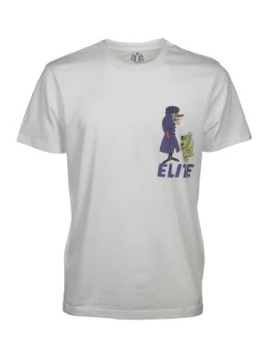 Zdjęcie produktu Elite Bawełniany T-shirt z Nadrukiem na Przodzie Equipe 55
