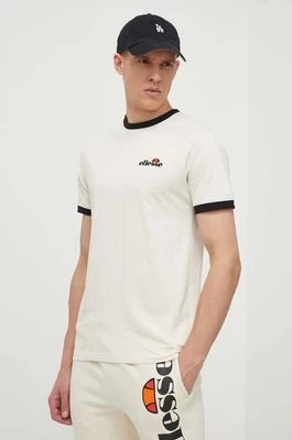 Zdjęcie produktu Ellesse t-shirt bawełniany Meduno T-Shirt męski kolor beżowy z aplikacją SHR10164