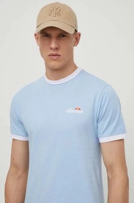 Zdjęcie produktu Ellesse t-shirt bawełniany Meduno T-Shirt męski kolor niebieski z aplikacją SHR10164