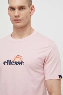 Zdjęcie produktu Ellesse t-shirt bawełniany Trea T-Shirt męski kolor różowy z nadrukiem SHV20126