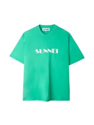 Zdjęcie produktu Emerald Zielona Koszulka z Logo Sunnei