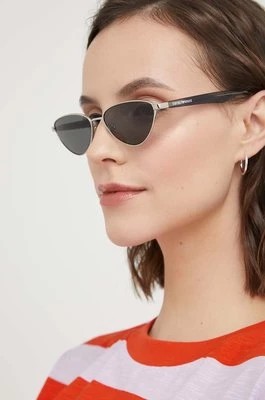 Zdjęcie produktu Emporio Armani okulary przeciwsłoneczne damskie kolor srebrny