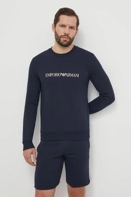 Zdjęcie produktu Emporio Armani Underwear bluza lounge kolor granatowy z nadrukiem 111785 4R571
