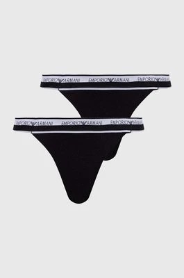 Zdjęcie produktu Emporio Armani Underwear stringi 2-pack kolor czarny 164522 4R227