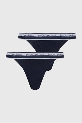 Zdjęcie produktu Emporio Armani Underwear stringi 2-pack kolor granatowy 164522 4R227