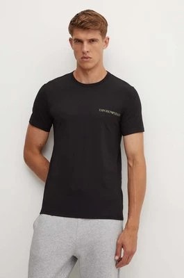 Zdjęcie produktu Emporio Armani Underwear t-shirt lounge 2-pack kolor czarny z nadrukiem 111267 4F717