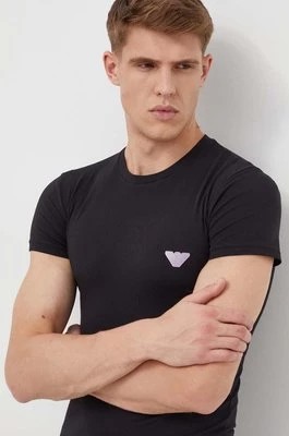 Zdjęcie produktu Emporio Armani Underwear t-shirt lounge kolor czarny z nadrukiem 111035 4R512