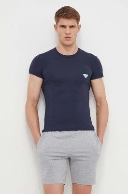Zdjęcie produktu Emporio Armani Underwear t-shirt lounge kolor granatowy z nadrukiem 111035 4R512
