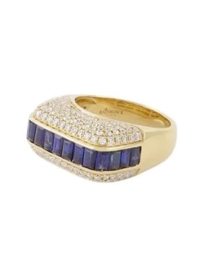 Zdjęcie produktu Empress Ring w złocie i szafirze inspirowany stylem Art Deco Rainbow K