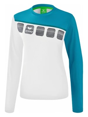 Zdjęcie produktu erima Koszulka sportowa "5-C" w kolorze biało-niebieskim-szarym rozmiar: 46