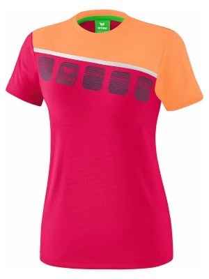 Zdjęcie produktu erima Koszulka sportowa "5-C" w kolorze różowo-pomarańczowym rozmiar: 38