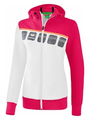 Zdjęcie produktu erima Kurtka sportowa "5-C" w kolorze biało-różowym rozmiar: 152