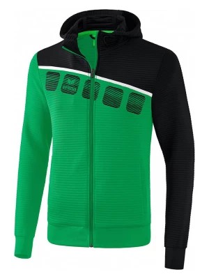 Zdjęcie produktu erima Kurtka sportowa "5-C" w kolorze zielono-czarnym rozmiar: 164