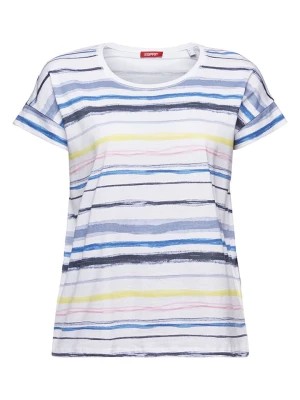 Zdjęcie produktu ESPRIT Koszulka w kolorze biało-niebieskim rozmiar: S