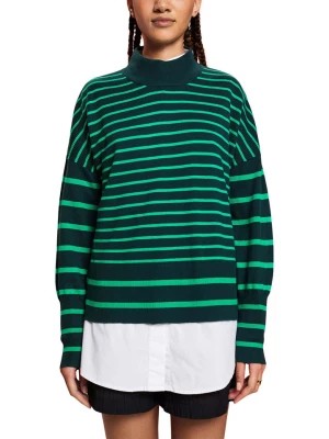 Zdjęcie produktu ESPRIT Sweter w kolorze ciemnozielono-zielonym rozmiar: S