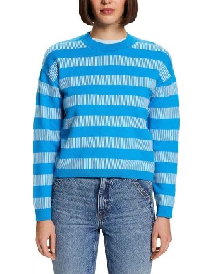 Zdjęcie produktu ESPRIT Sweter w kolorze niebiesko-białym rozmiar: L