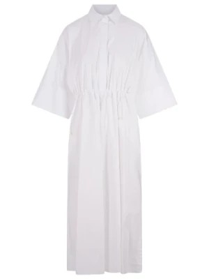 Zdjęcie produktu Eulalia Biała Sukienka Jedwabno-Bawełniana Max Mara