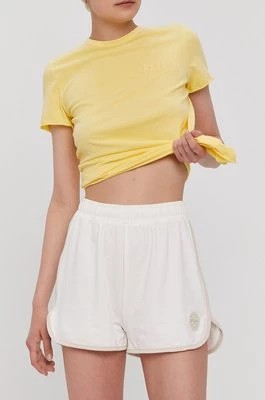 Zdjęcie produktu Fila Szorty damskie kolor biały gładkie high waist