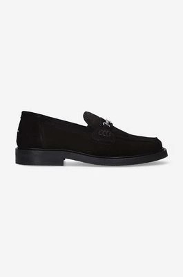 Zdjęcie produktu Filling Pieces mokasyny zamszowe Loafer Suede kolor czarny na płaskim obcasie 44222791861-1861