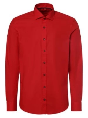 Zdjęcie produktu Finshley & Harding Koszula męska Mężczyźni Slim Fit Bawełna czerwony jednolity,