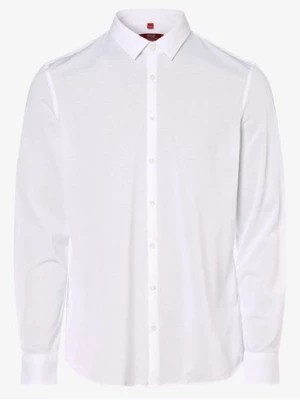 Zdjęcie produktu Finshley & Harding London Koszula męska Mężczyźni Slim Fit biały jednolity kołnierzyk kent,