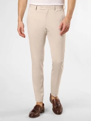 Zdjęcie produktu Finshley & Harding London Męskie spodnie od garnituru modułowego Mężczyźni Slim Fit beżowy jednolity,