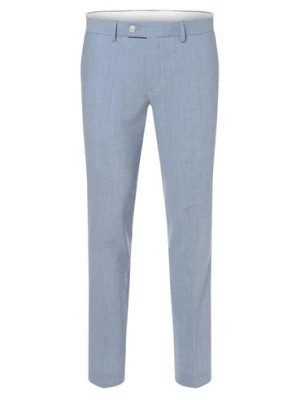 Zdjęcie produktu Finshley & Harding London Męskie spodnie od garnituru modułowego Mężczyźni Slim Fit Sztuczne włókno niebieski marmurkowy,