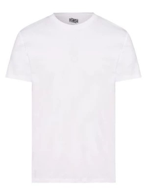 Zdjęcie produktu Finshley & Harding London T-shirt męski Mężczyźni Bawełna biały jednolity,